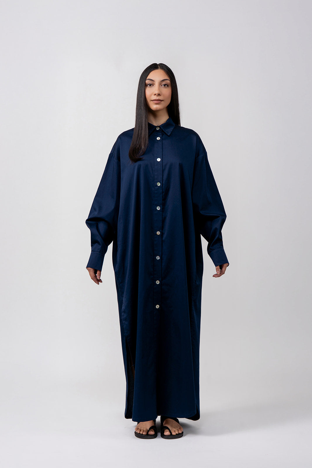 MIDNIGHT BLUE SHIRT DRESS
