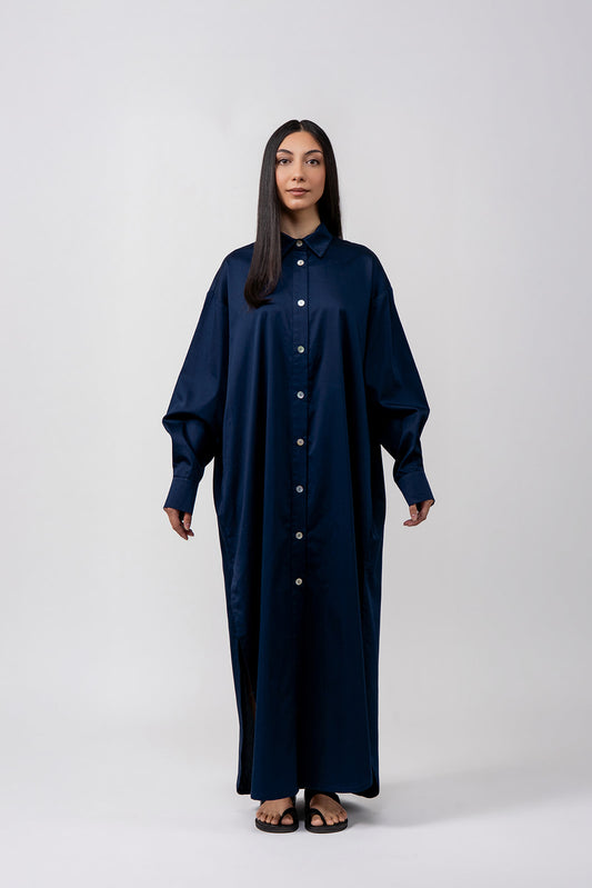 MIDNIGHT BLUE SHIRT DRESS